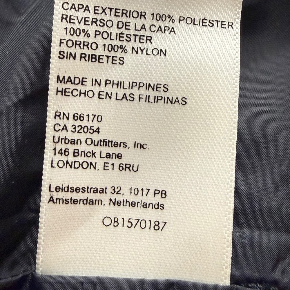 NWT Maeve Anthropologie Navy Blue Textured Hooded Anorak Softshell Jacket Medium - Picture 11 of 13